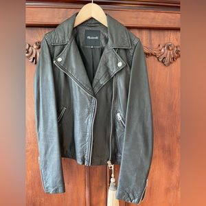 Madewell leather biker jacket size xs